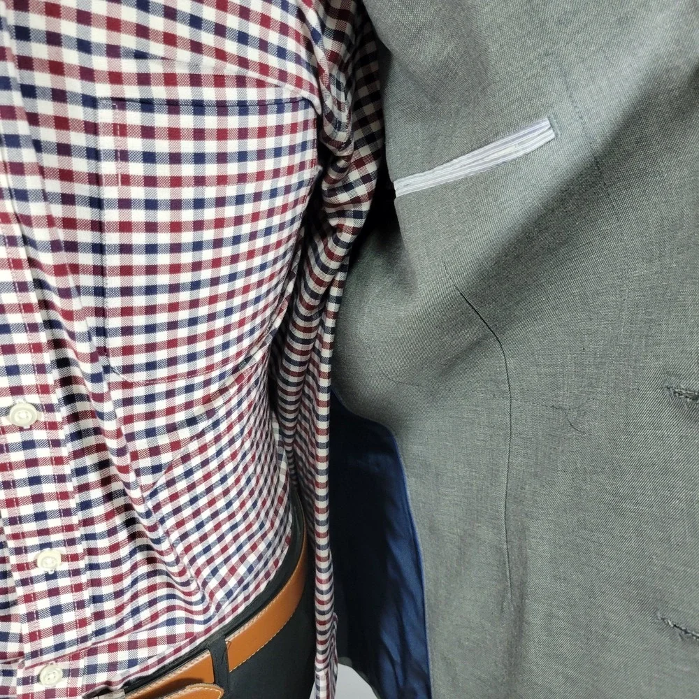 Banana Republic Men's Sport Coat Blazer Two Button Gray Cotton‎ Tailored Fit 44R